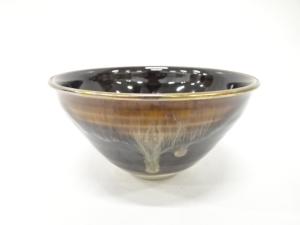 桶谷定一造　天目　茶碗